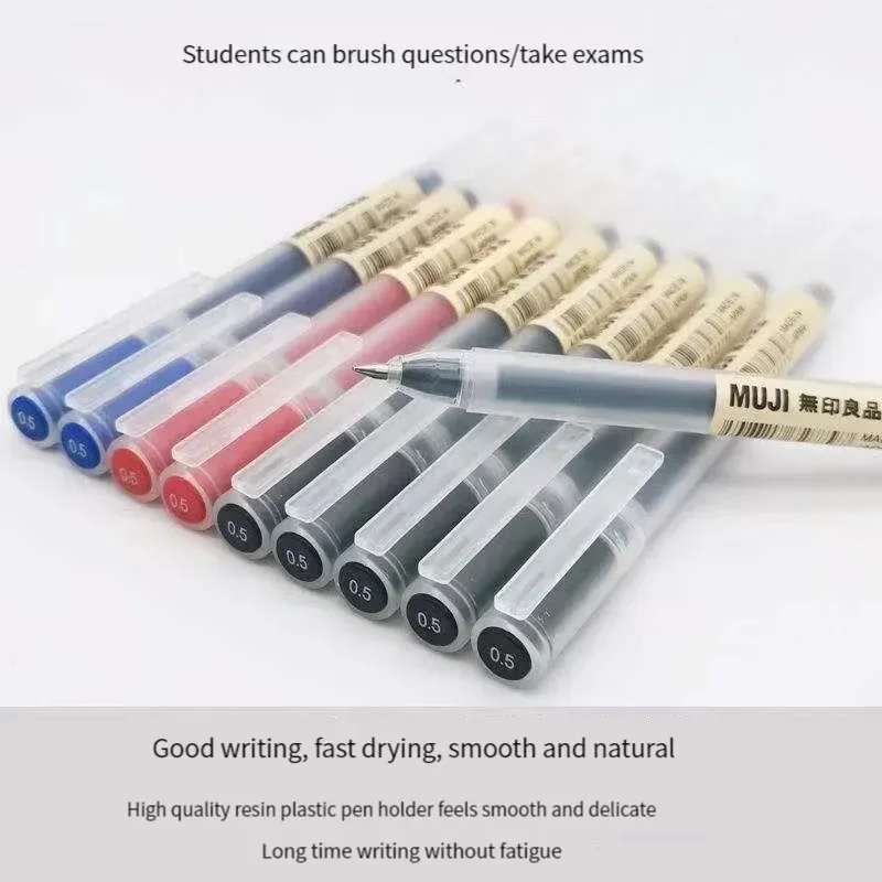 Muji Stationery Gel Pen - Juego de 6/8 Bolígrafos de Gel