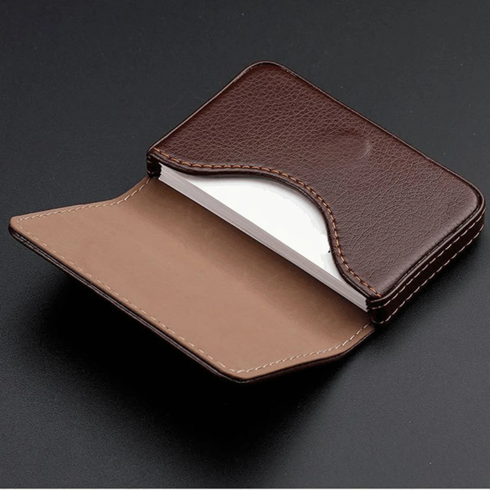 Index Card Holder - Tarjetero de cuero PU cosido de