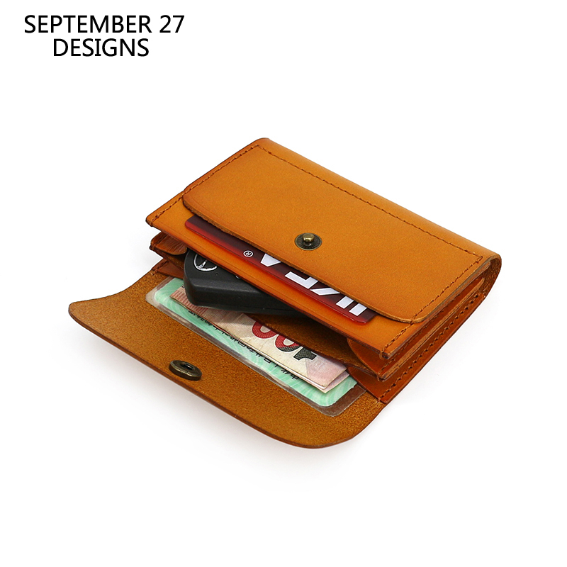Index Card Holder - Mini riñonera de cuero genuino para