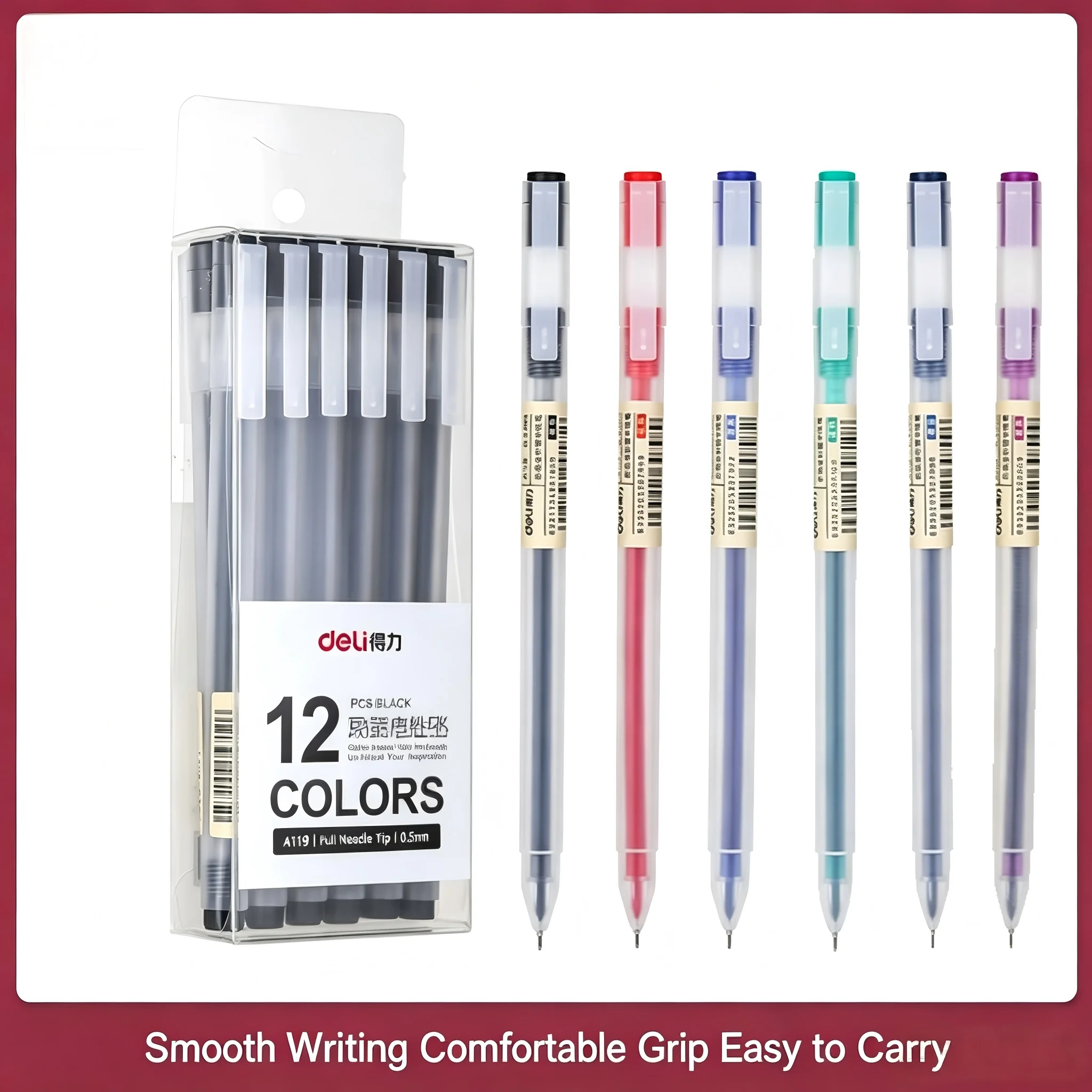 Muji Stationery Gel Pen - Bolígrafos de Gel Negros A119 de