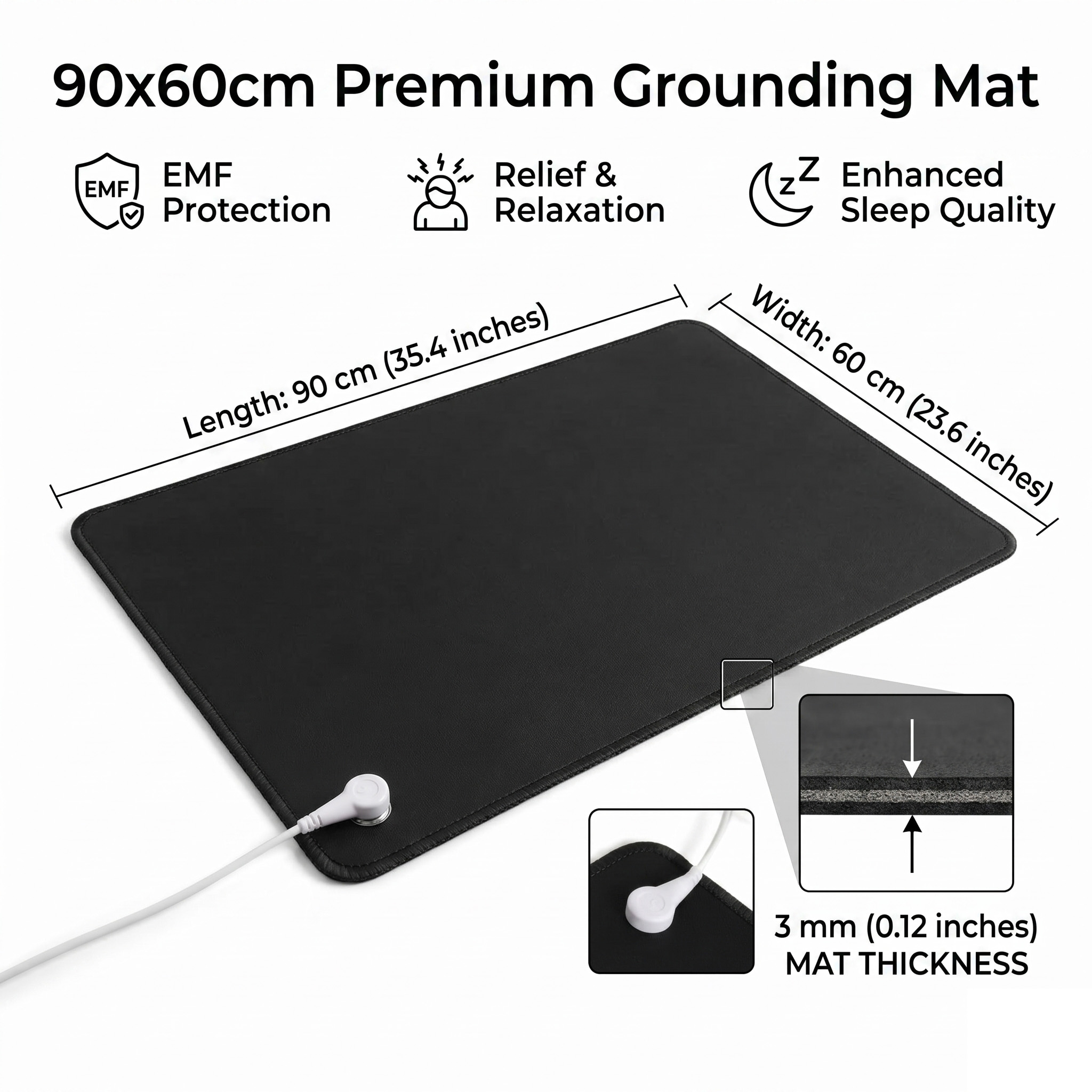 Leather Desk Pad - Alfombrilla de Piel Sintética de 3
