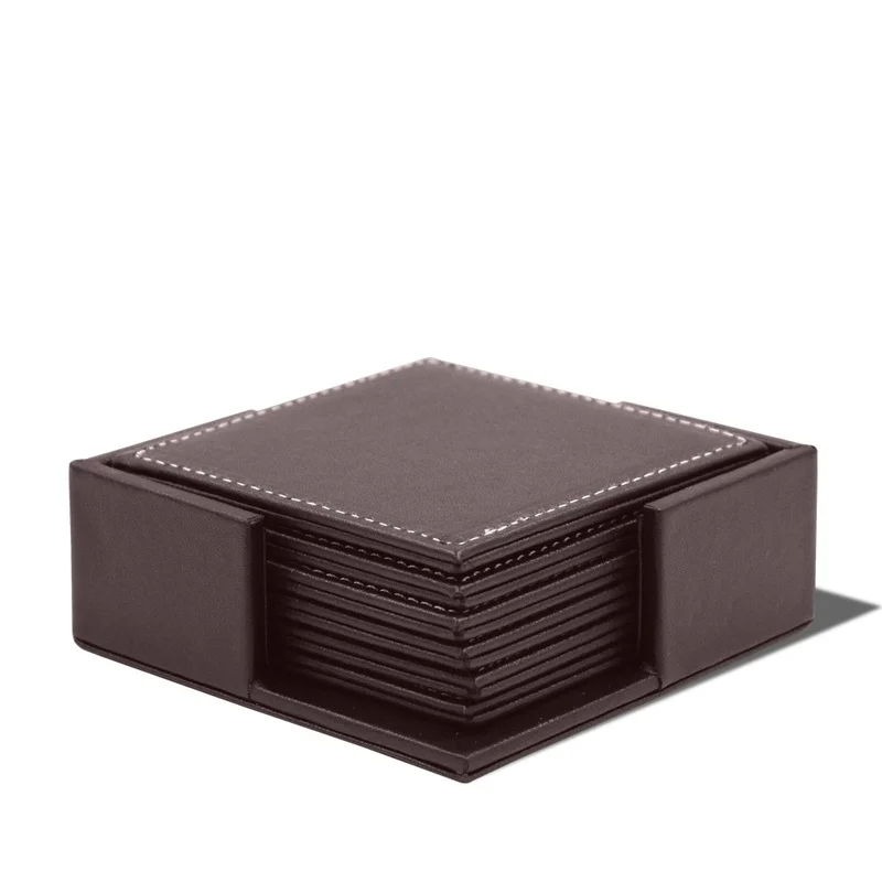 6 unids/set de posavasos de cu - Leather Desk Pad reseña y precio