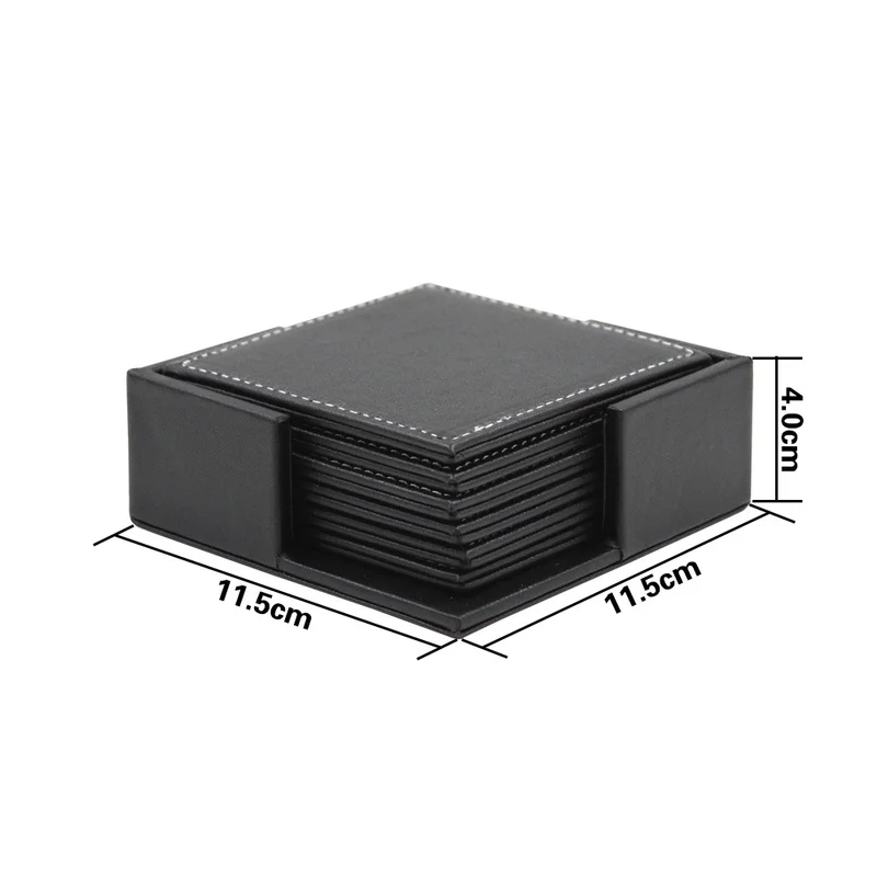 6 unids/set de posavasos de cu - Leather Desk Pad reseña y precio